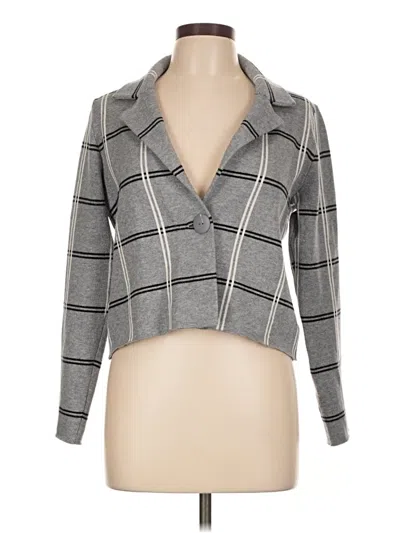 Pre-owned Max Studio Cardigan Sweater In Gray