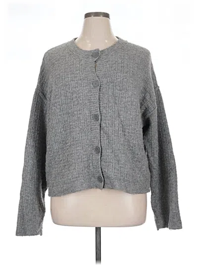 Pre-owned Max Studio Cardigan Sweater In Gray