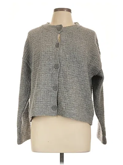 Pre-owned Max Studio Cardigan Sweater In Gray