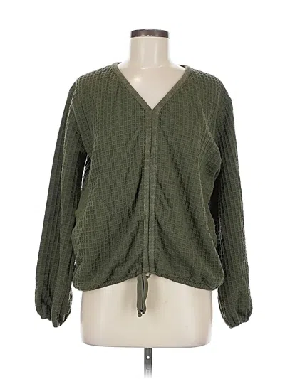 Pre-owned Max Studio Cardigan Sweater In Green