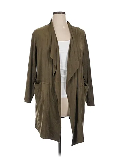 Pre-owned Max Studio Cardigan Sweater In Green