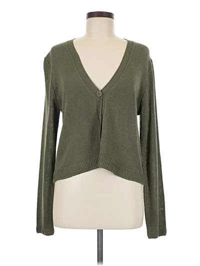 Pre-owned Max Studio Cardigan Sweater In Green