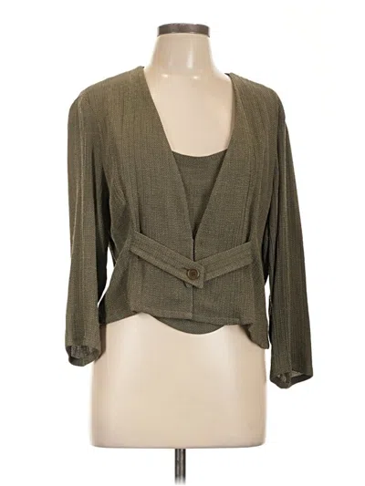 Pre-owned Max Studio Cardigan Sweater In Green
