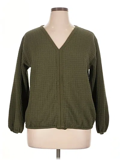 Pre-owned Max Studio Cardigan Sweater In Green