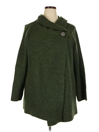Pre-owned Max Studio Cardigan Sweater In Green