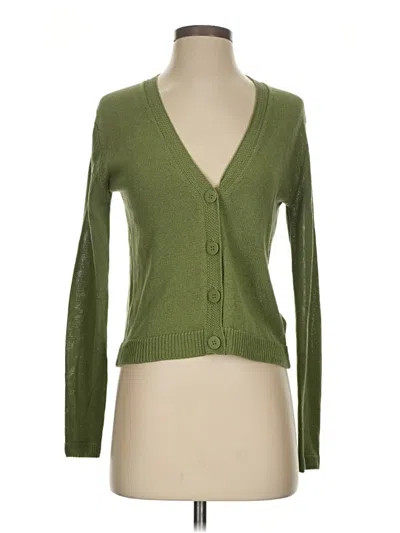 Pre-owned Max Studio Cardigan Sweater In Green