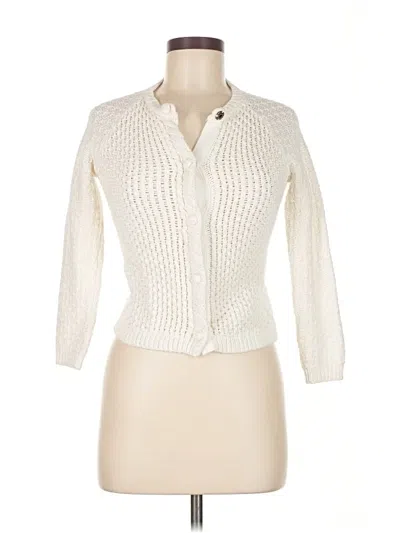 Pre-owned Max Studio Cardigan Sweater In Ivory