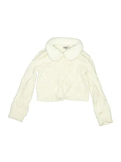 Pre-owned Max Studio Kids' Cardigan Sweater In Ivory