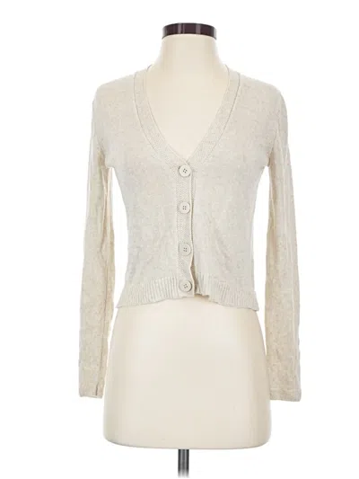 Pre-owned Max Studio Cardigan Sweater In Ivory