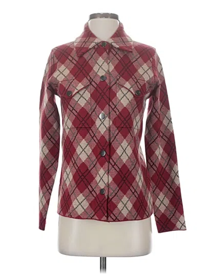 Pre-owned Max Studio Cardigan Sweater In Red