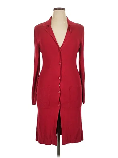 Pre-owned Max Studio Cardigan Sweater In Red