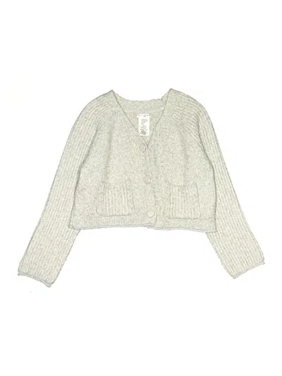 Pre-owned Max Studio Kids' Cardigan Sweater In Silver