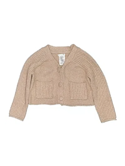 Pre-owned Max Studio Kids' Cardigan Sweater In Tan