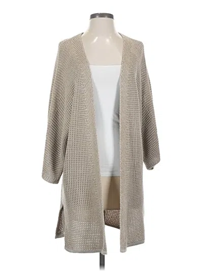 Pre-owned Max Studio Cardigan Sweater In Tan
