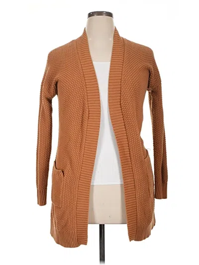 Pre-owned Max Studio Cardigan Sweater In Tan