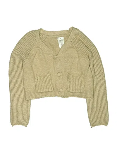 Pre-owned Max Studio Kids' Cardigan Sweater In Tan