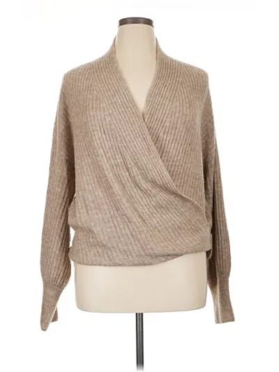 Pre-owned Max Studio Cardigan Sweater In Tan