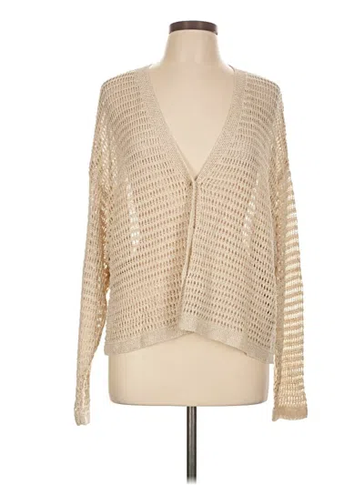Pre-owned Max Studio Cardigan Sweater In Tan
