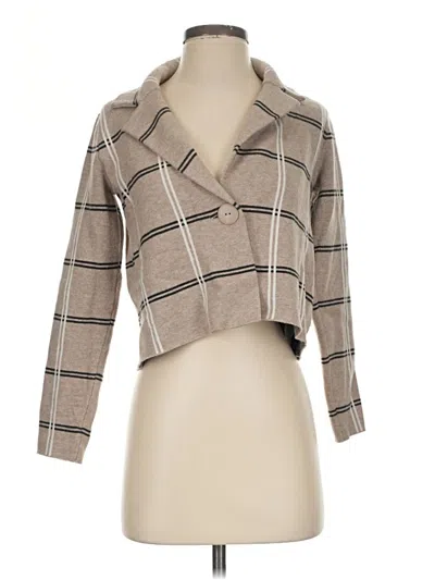 Pre-owned Max Studio Cardigan Sweater In Tan