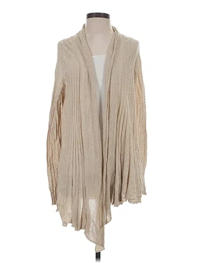 Pre-owned Max Studio Cardigan Sweater In Tan