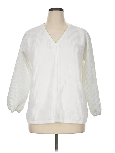 Pre-owned Max Studio Cardigan Sweater In White