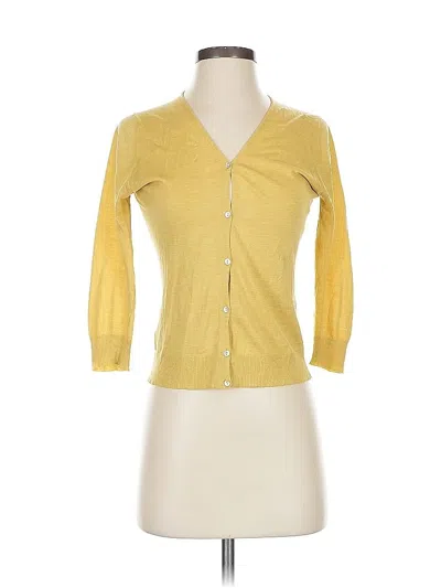 Pre-owned Max Studio Cardigan Sweater In Yellow