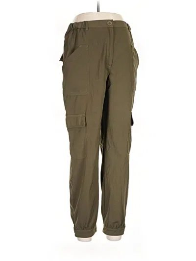 Pre-owned Max Studio Cargo Pants In Green