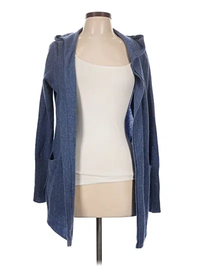 Pre-owned Max Studio Cashmere Cardigan Sweater In Blue