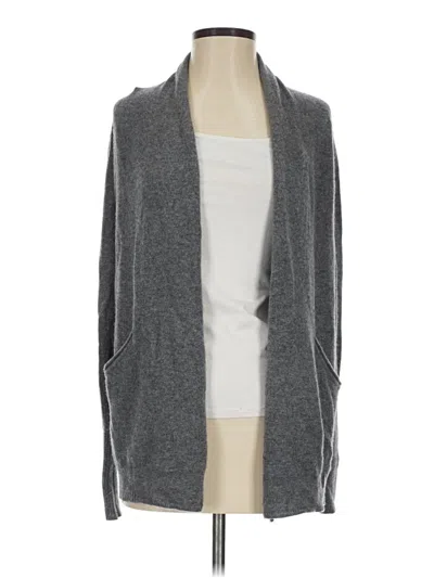 Pre-owned Max Studio Cashmere Cardigan Sweater In Gray