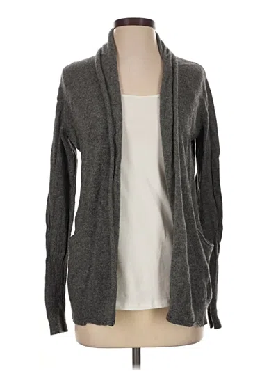 Pre-owned Max Studio Cashmere Cardigan Sweater In Gray