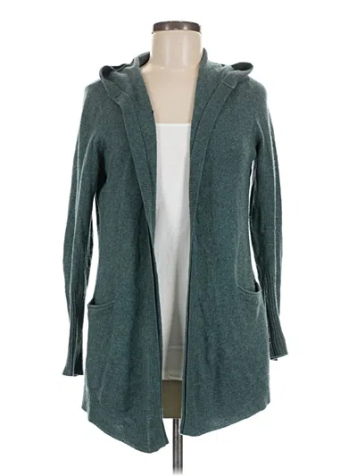 Pre-owned Max Studio Cashmere Cardigan Sweater In Teal