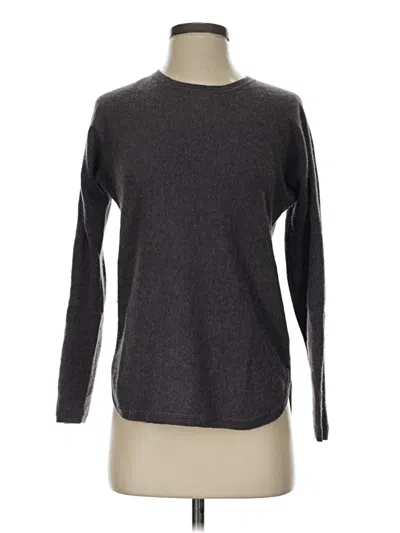 Pre-owned Max Studio Cashmere Pullover Sweater In Gray