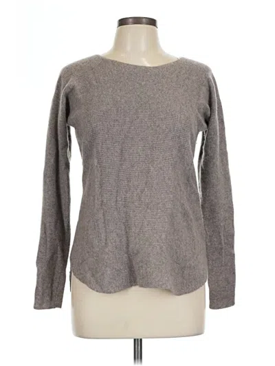 Pre-owned Max Studio Cashmere Pullover Sweater In Gray