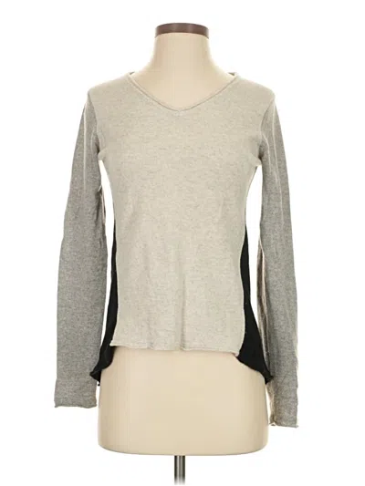 Pre-owned Max Studio Cashmere Pullover Sweater In Gray