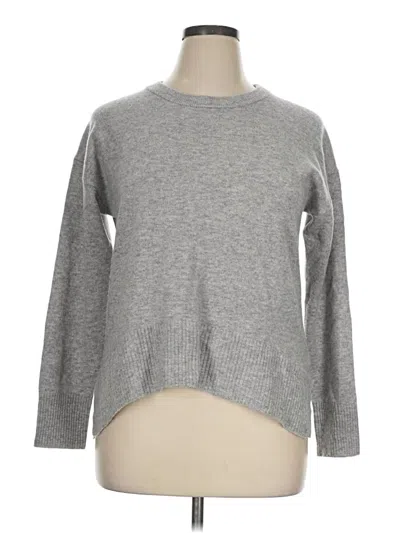 Pre-owned Max Studio Cashmere Pullover Sweater In Gray
