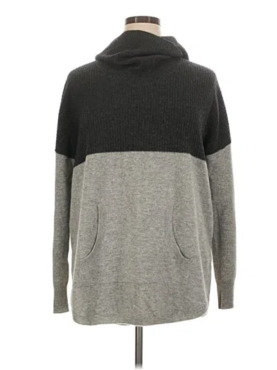 Pre-owned Max Studio Cashmere Pullover Sweater In Gray