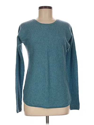Pre-owned Max Studio Cashmere Pullover Sweater In Teal