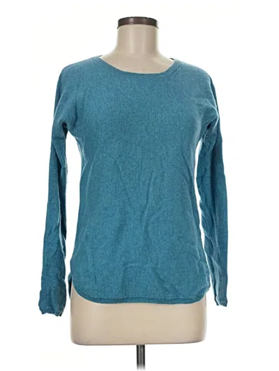 Pre-owned Max Studio Cashmere Pullover Sweater In Teal