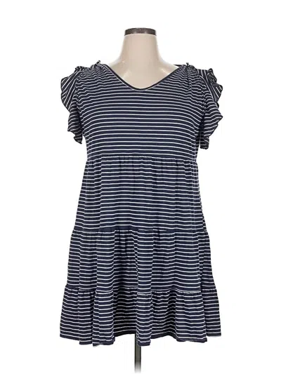Pre-owned Max Studio Casual Dress In Blue