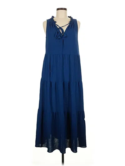 Pre-owned Max Studio Casual Dress In Blue