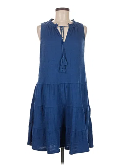 Pre-owned Max Studio Casual Dress In Blue