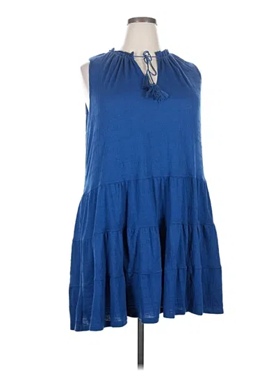Pre-owned Max Studio Casual Dress In Blue