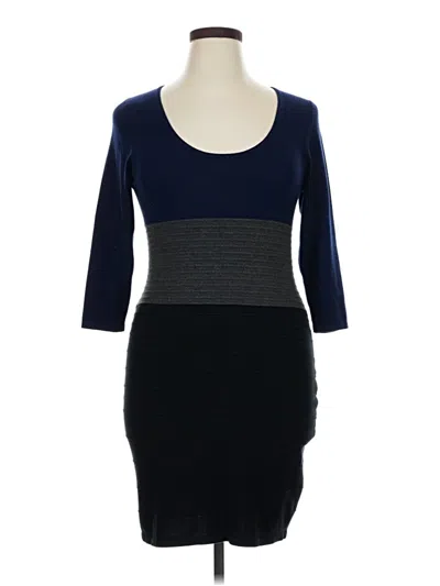 Pre-owned Max Studio Casual Dress In Blue