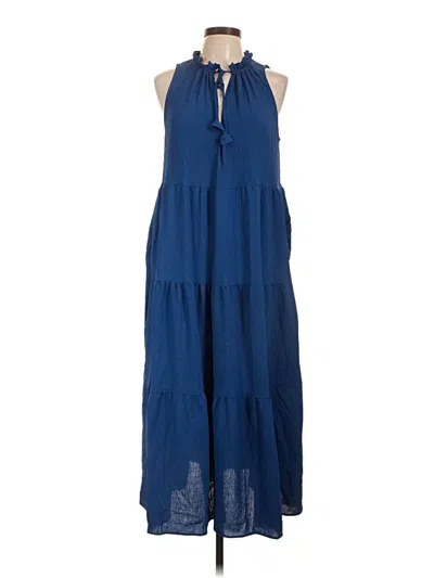 Pre-owned Max Studio Casual Dress In Blue