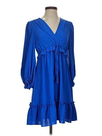 Pre-owned Max Studio Casual Dress In Blue