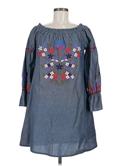 Pre-owned Max Studio Casual Dress In Blue