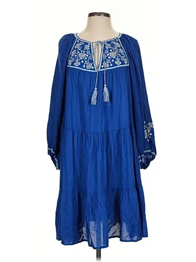 Pre-owned Max Studio Casual Dress In Blue