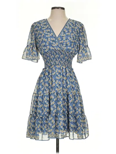 Pre-owned Max Studio Casual Dress In Blue