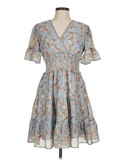 Pre-owned Max Studio Casual Dress In Blue