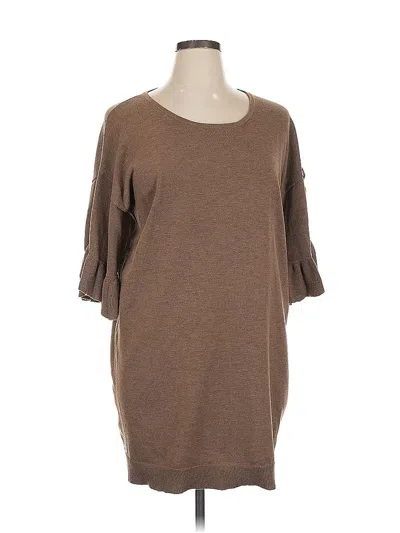 Pre-owned Max Studio Casual Dress In Brown